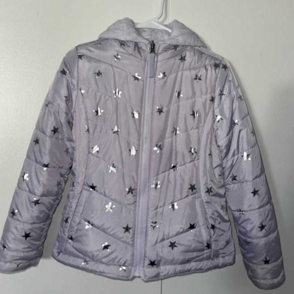 SO Kids Metallic Star Puffer Jacket